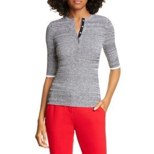 A.L.C. Norris Henley Elbow Length Sweater Top